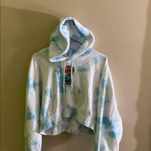 Nickelodeon tie dye crop sweatshirt